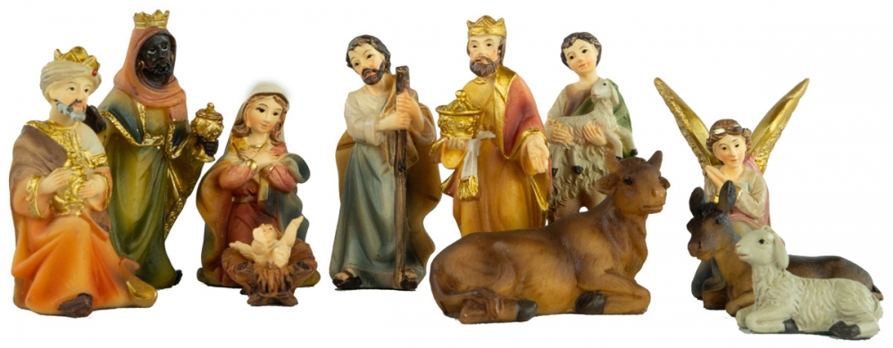 Wunderschöne Krippenfiguren 12-tlg., ca. 8 cm, K 182